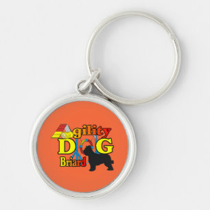 Briard Agility Key Ring
