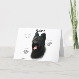 Briard (black) History Design Holiday Card