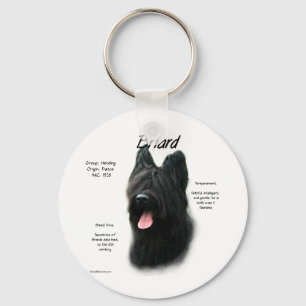Briard (black) History Design Key Ring