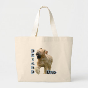 Briard Dad 4 Large Tote Bag