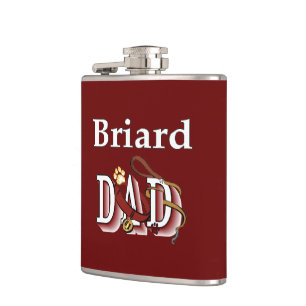 Briard Dad Hip Flask