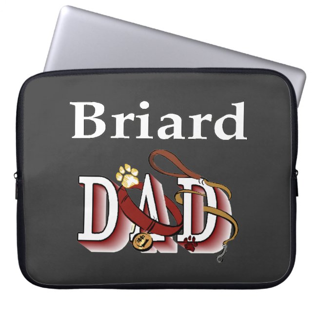 Briard Dad Laptop Sleeve (Front)