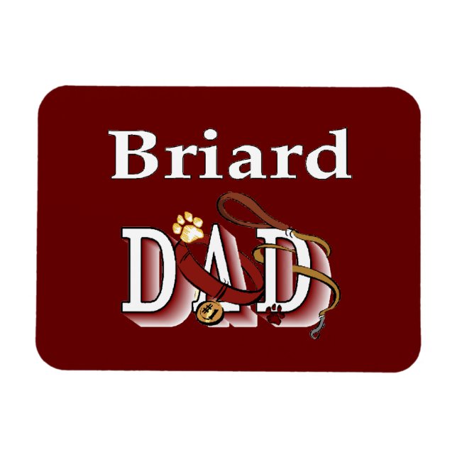 Briard Dad Magnet (Horizontal)