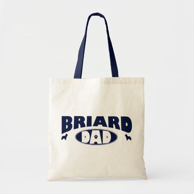 Briard Dad Tote Bag (Front)