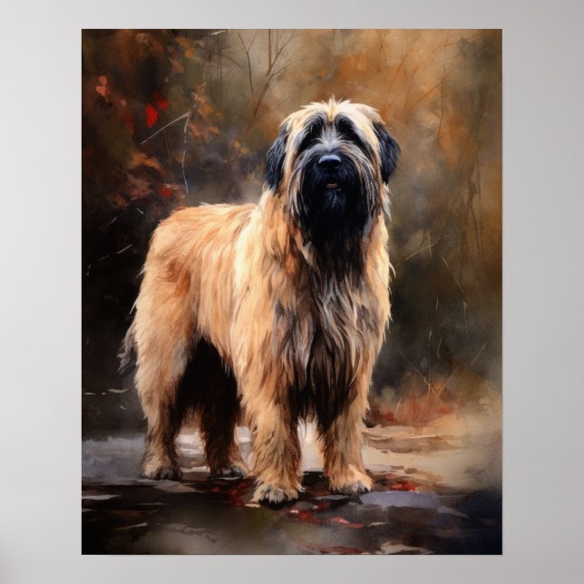 Briard Dog Art Print Poster (Front)