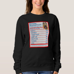 Briard Dog Breed Owner Funny Nutrition Facts Sweatshirt
