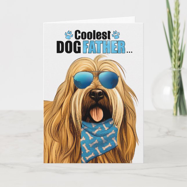 Briard Dog Coolest Dad Father's Day Holiday Card (Front)