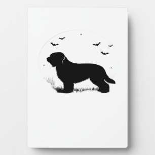 Briard Dog � Halloween Moon Silhouette Oversized T Plaque