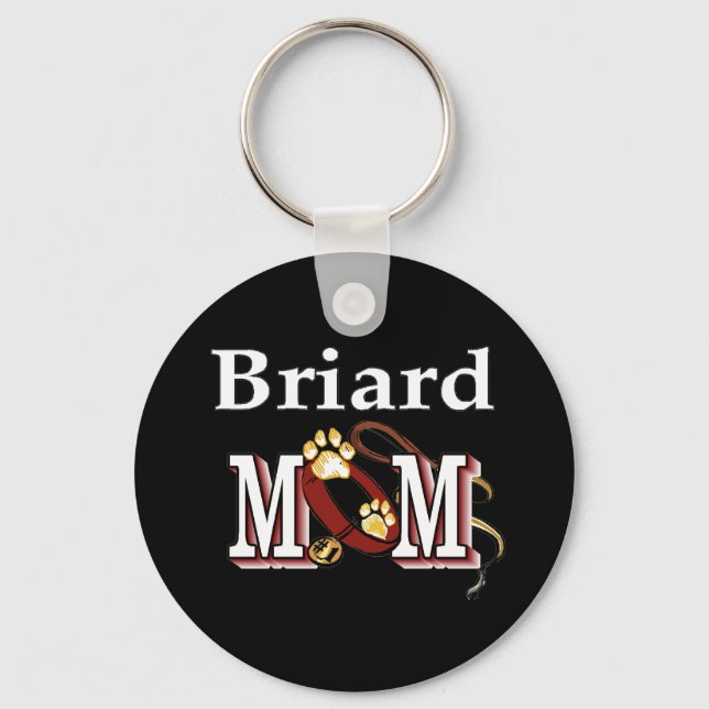 Briard Dog MOM Key Ring (Front)
