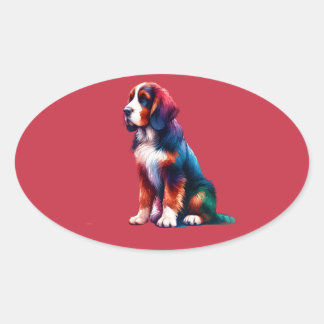 Briard Dog Oval Sticker