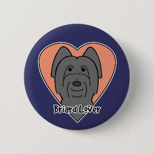 Briard Lover 6 Cm Round Badge