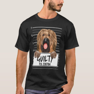 Briard Mugshot Guilty Dog T-Shirt