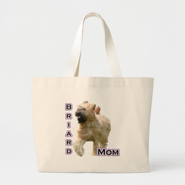 Briard Mum 4 Large Tote Bag (Front)