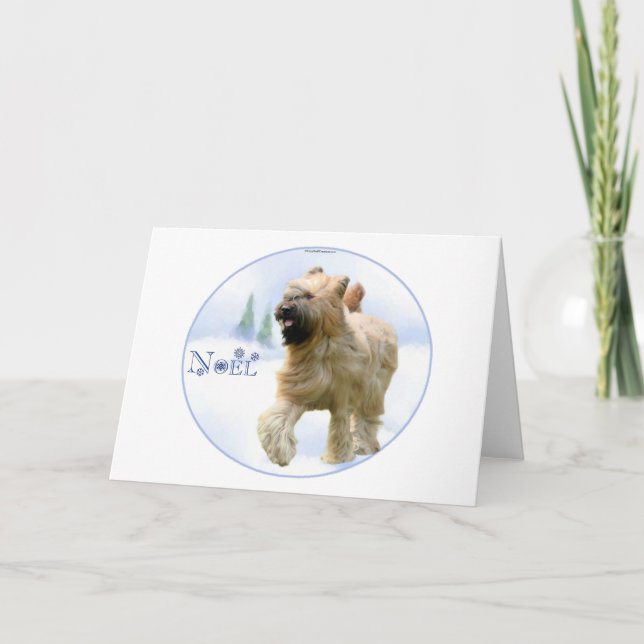 Briard Noel Holiday Card (Front)