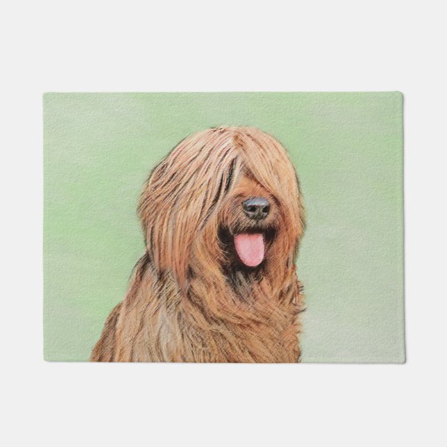 Briard Painting - Cute Original Dog Art Doormat (Front)