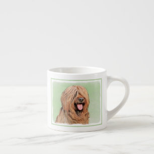 Briard Painting - Cute Original Dog Art Espresso Cup