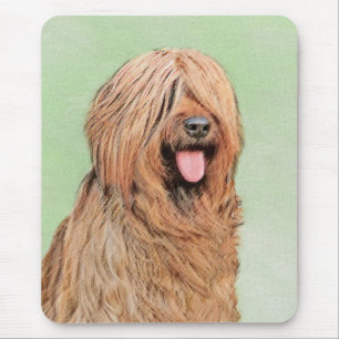 Briard Painting - Cute Original Dog Art Mouse Pad