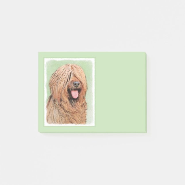 Briard Painting - Cute Original Dog Art Post-it Notes (Front)