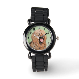 Briard Painting - Cute Original Dog Art Watch