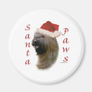 Briard Santa Paws Magnet