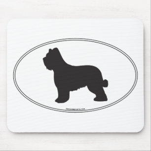 Briard Silhouette Mouse Pad