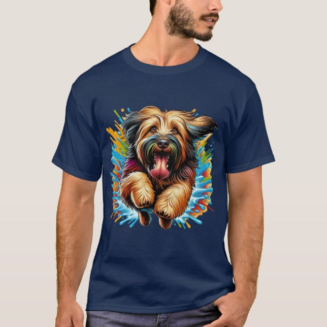 Briard Splash of Colour T-Shirt (Front)