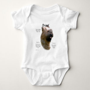 Briard (tawny) History Design Baby Bodysuit