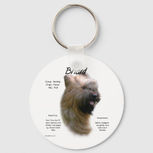 Briard (tawny) History Design Key Ring