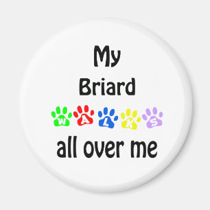 Briard Walks Design Magnet