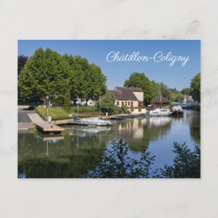 Briare Canal, Chatillon-Coligny, France Holiday Postcard