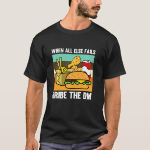 Bribe The Dm Retro Roleplaying Tabletop Gaming Rpg T-Shirt