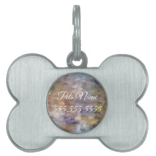 Brick Abstract Winter Fall Pet Tag