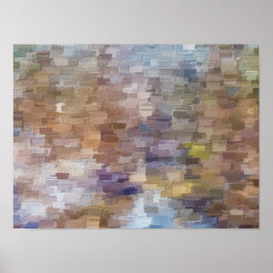 Brick Abstract Winter Fall Poster