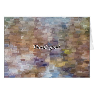 Brick Abstract Winter Fall Thank You Card