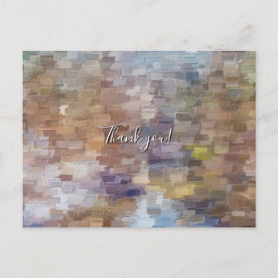 Brick Abstract Winter Fall Thank You Postcard