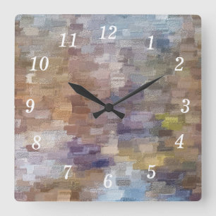 Brick Abstract Winter Fall Wall Clock