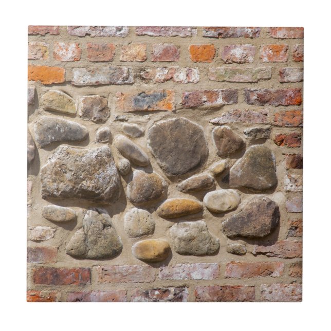Brick and stone wall ceramic tile (Front)