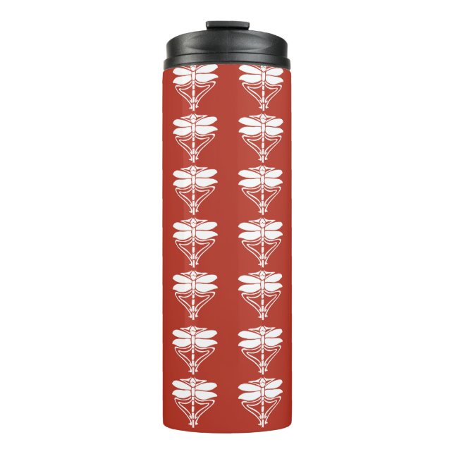 Brick Arts and Crafts Dragonflies Thermal Tumbler (Front)