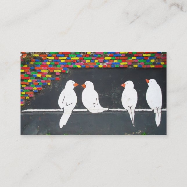 brick bird wall : graffiti wall business card (Front)