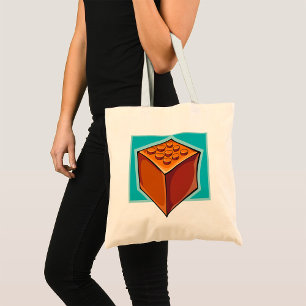 Brick Block Fun Building Toy Tote Bag