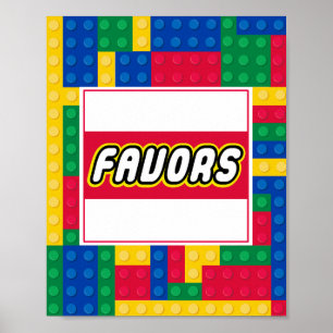 Brick Builder Birthday Party FAVOR SIGN