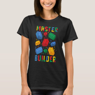 Brick Builder Blocks Master Builder T-Shirt