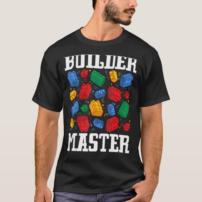 Brick Builder  Blocks Master Builder T-Shirt (Front)