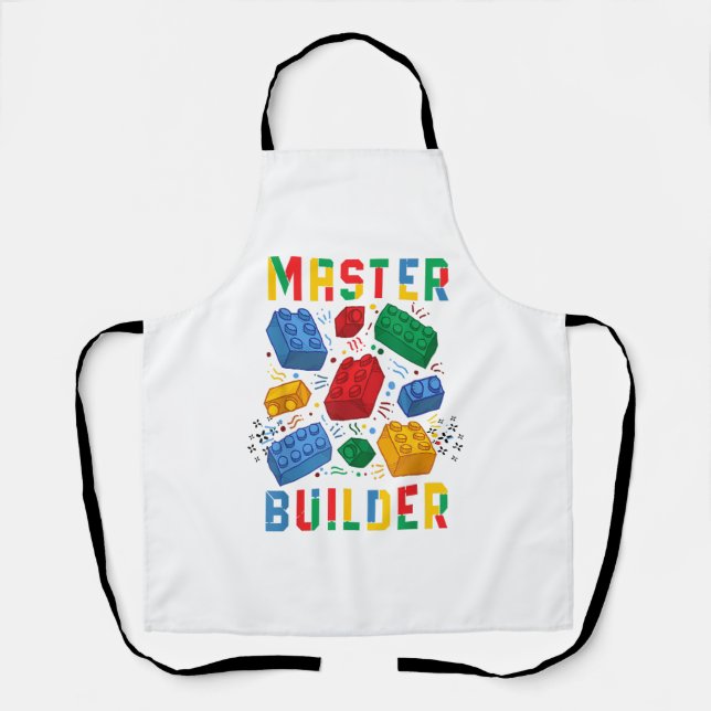 Brick Builder Funny Blocks Building Master Builder Apron (Front)