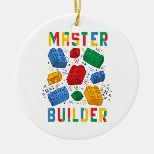 Brick Builder Funny Blocks Building Master Builder Ceramic Ornament