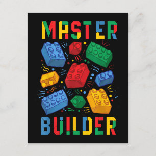 Brick Builder Funny Blocks Building Master Builder Enclosure Card
