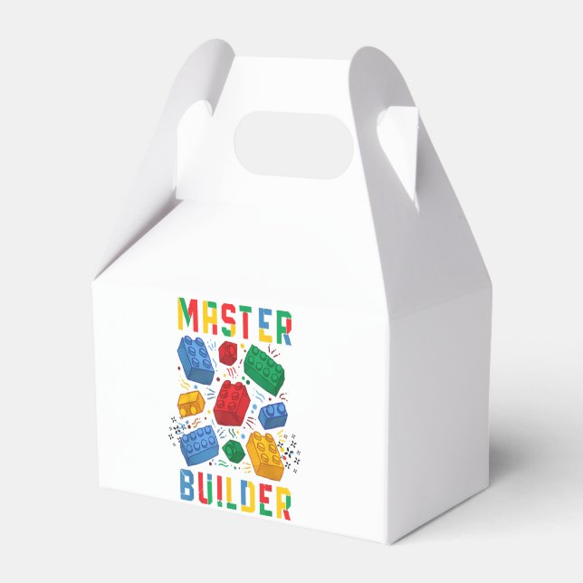 Brick Builder Funny Blocks Building Master Builder Favour Box (Front Side)