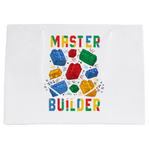 Brick Builder Funny Blocks Building Master Builder Large Gift Bag
