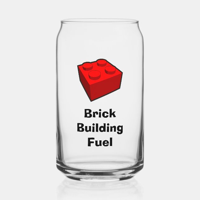 Brick Building Fuel Drinking Glass (Front)