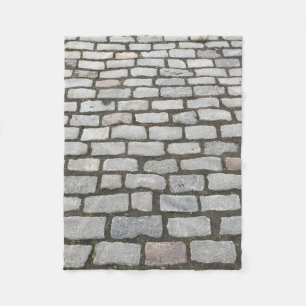 Brick Cobblestone Street Pathway Nature Photograph Fleece Blanket